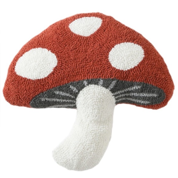 Mainstays 17" x 17" Mushroom Decorative Pillow, Canyon Red - Picture 1 of 4